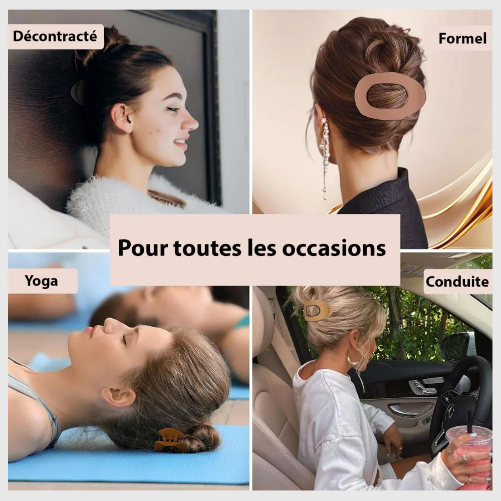 Pince à cheveux de couleur unie