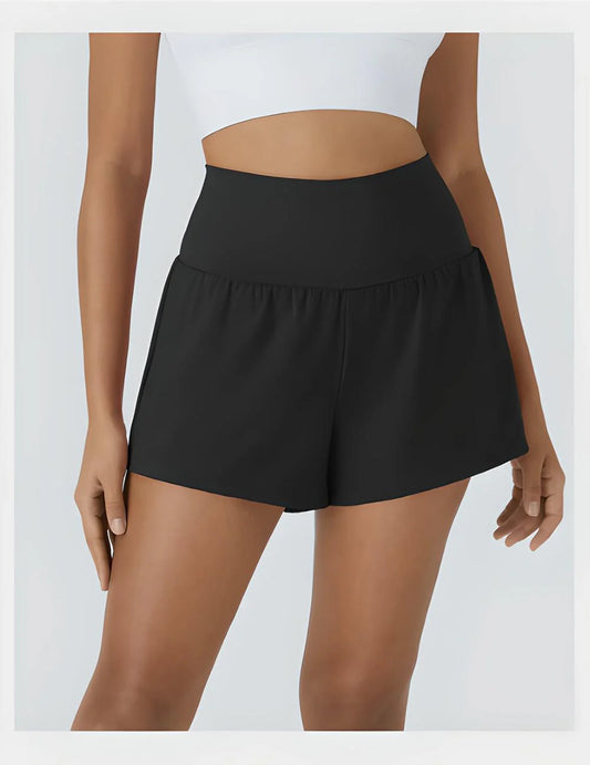 Short d'entraînement 2 en 1 taille super haute 5'' pour femme