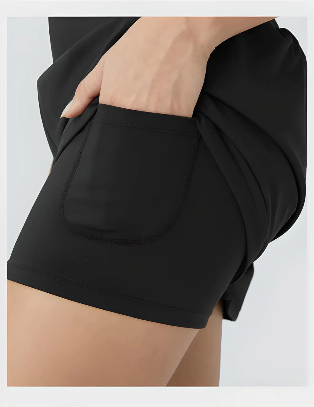 Short d'entraînement 2 en 1 taille super haute 5'' pour femme