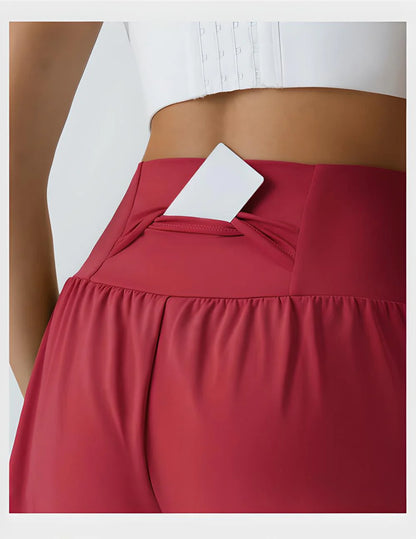 Short d'entraînement 2 en 1 taille super haute 5'' pour femme