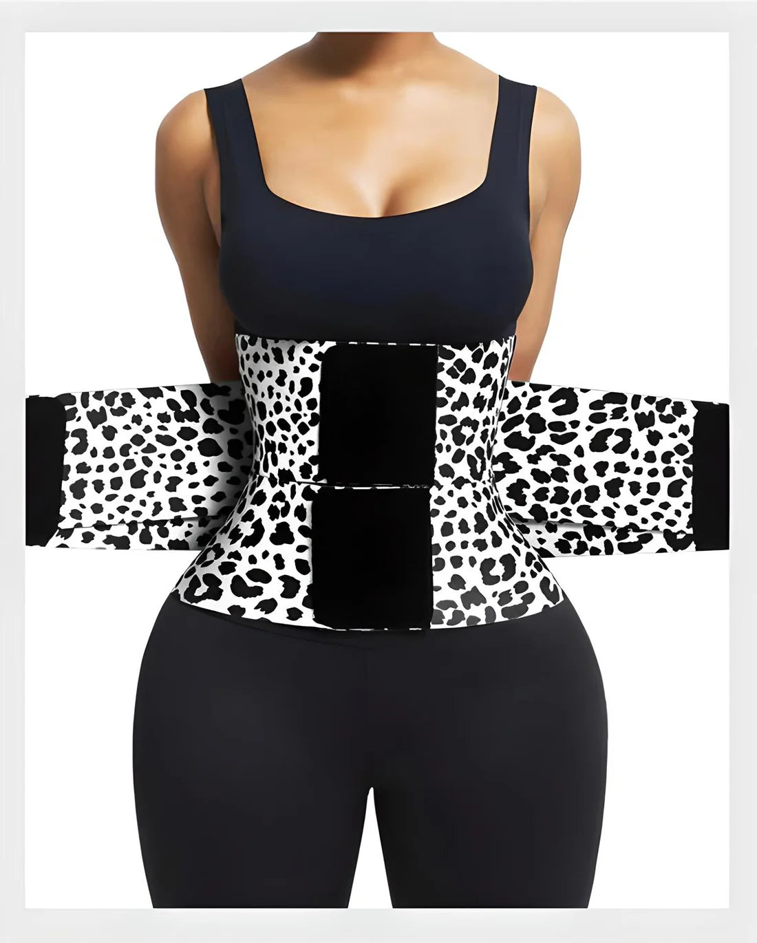 Ceinture abdominale gainante pour la taille et le ventre avec triple enveloppe pour femme