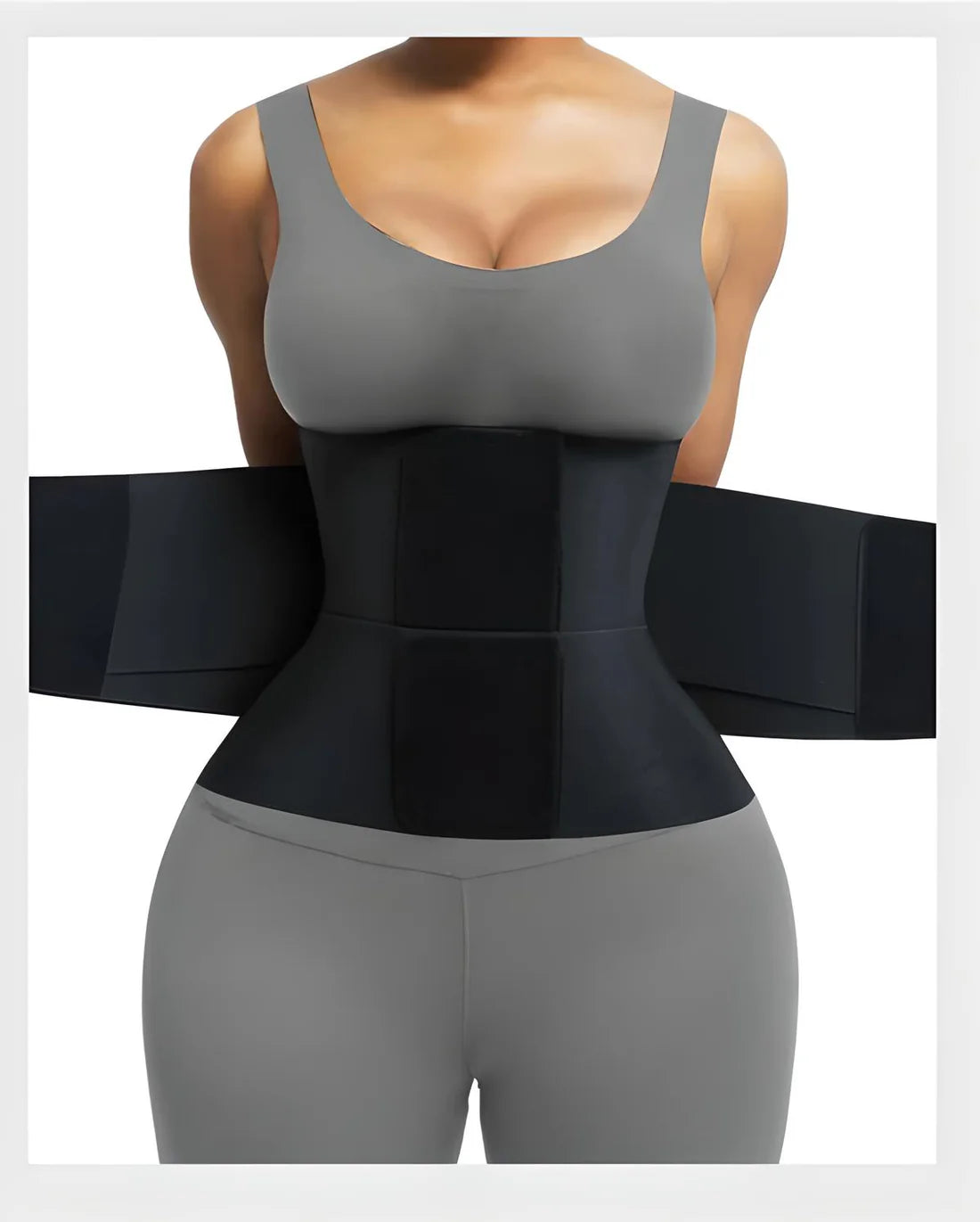Ceinture abdominale gainante pour la taille et le ventre avec triple enveloppe pour femme