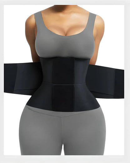 Ceinture abdominale gainante pour la taille et le ventre avec triple enveloppe pour femme