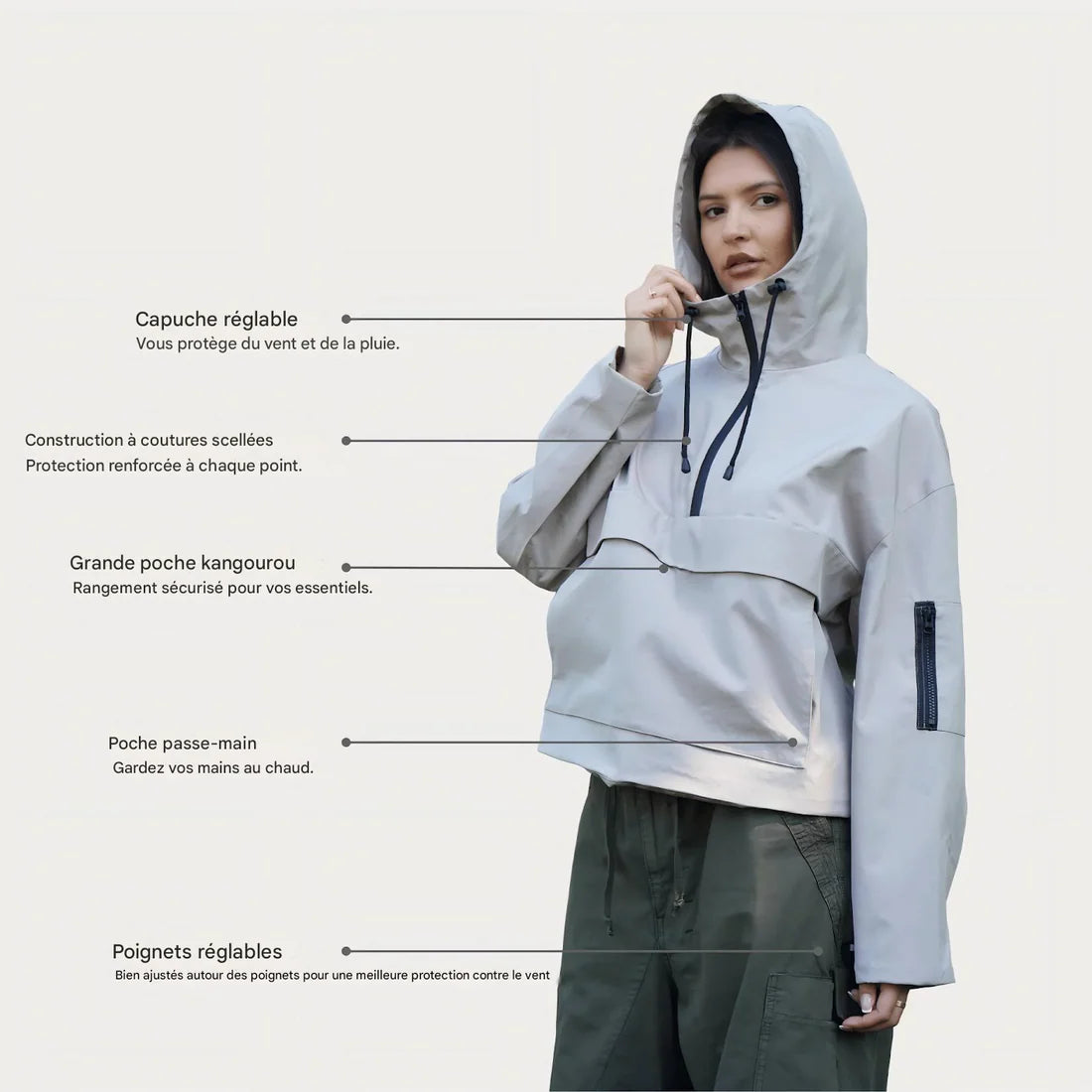 Vento™  Jacket Imperméable et Coupe-Vent Élégante
