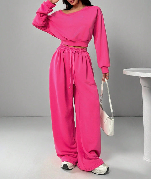 Open Shoulder Knitted Long Sleeve Suit